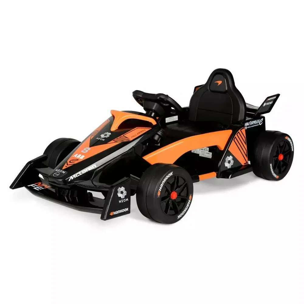 12V F1 Mclaren Electric Car For Kids With Suspension, Music, Mp3, Remote Control For 3-5 Years, Orange 1