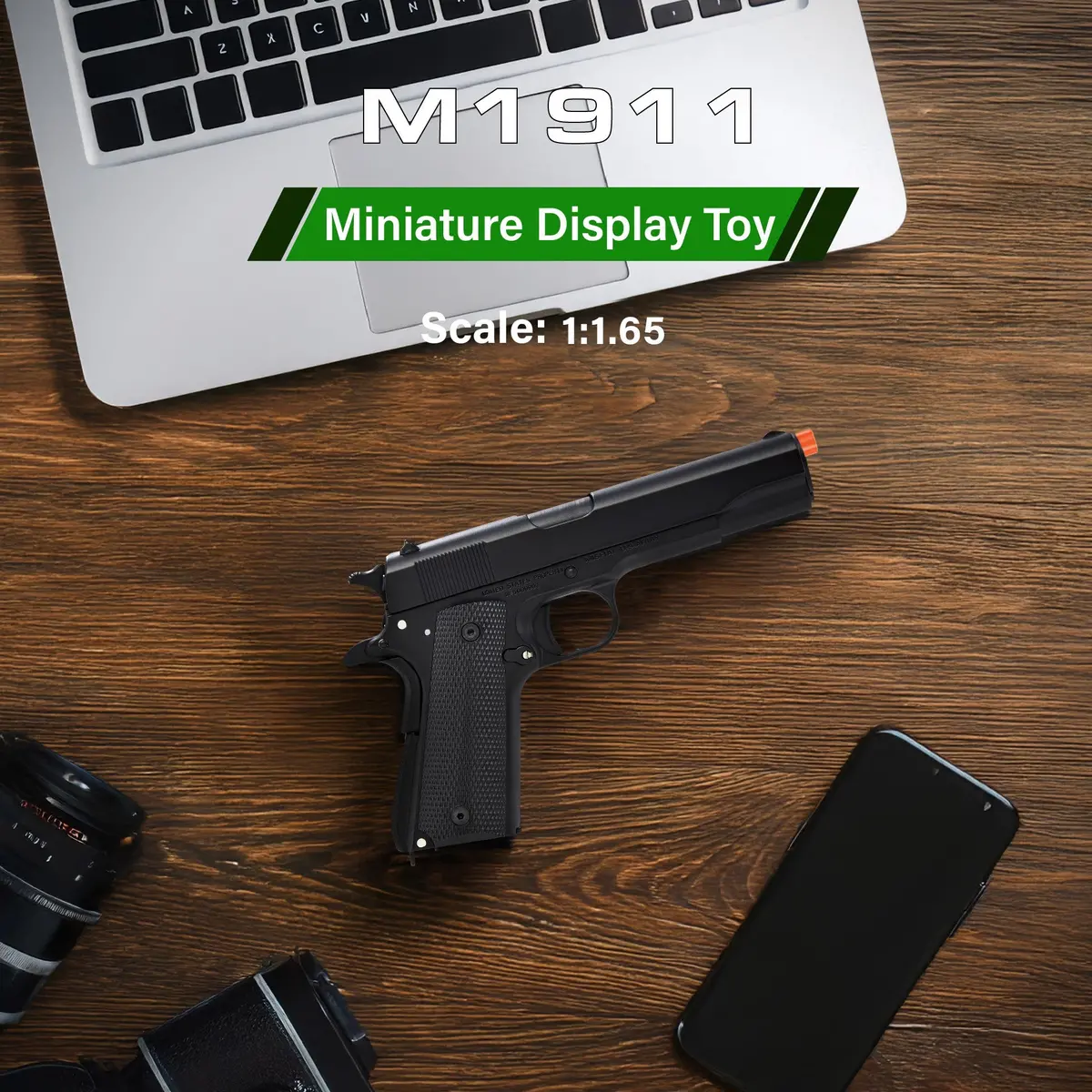 M1911 1:1.67 Scale- Black - Wolfhound Tactical Miniature Pistol Model 1
