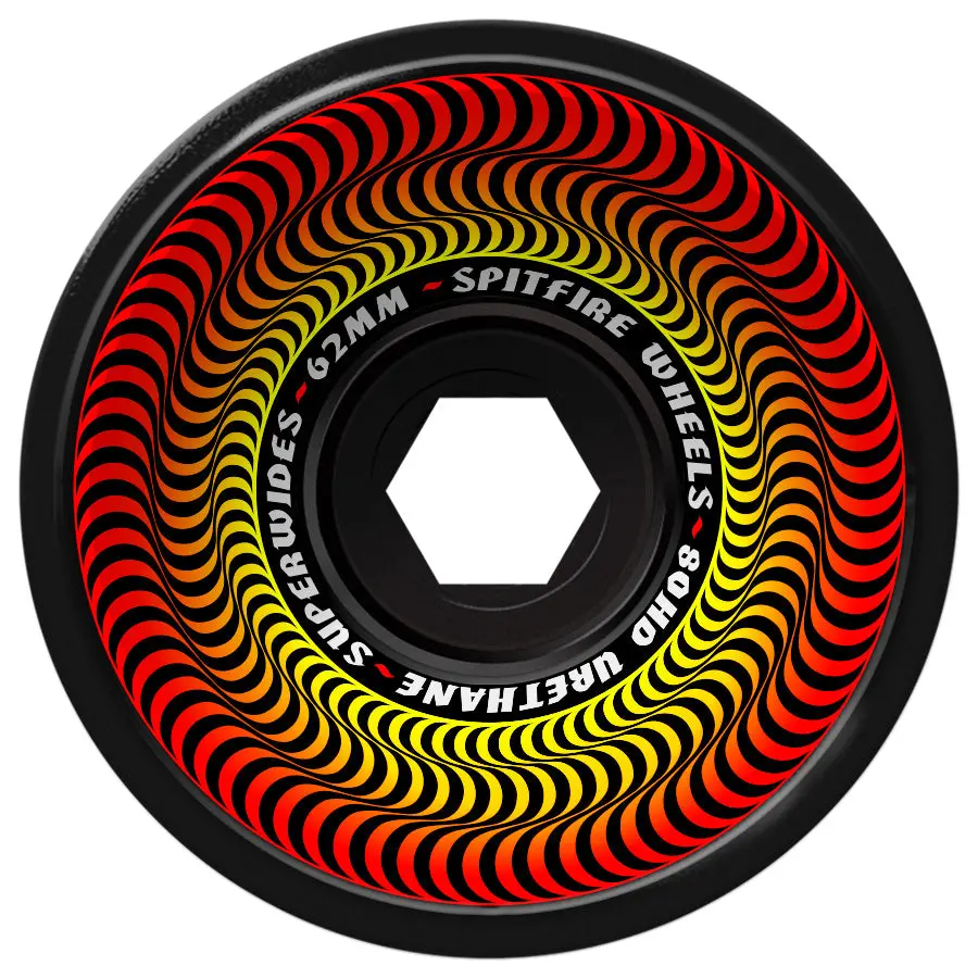 Spitfire Wheels 80Hd Superwides Black 62Mm 80A 1