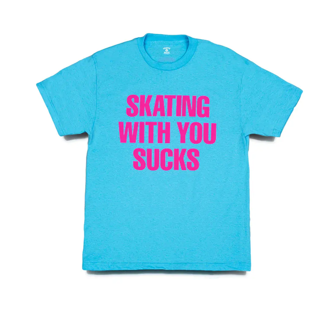 Quartersnacks Skating With You Tee Light Blue 1
