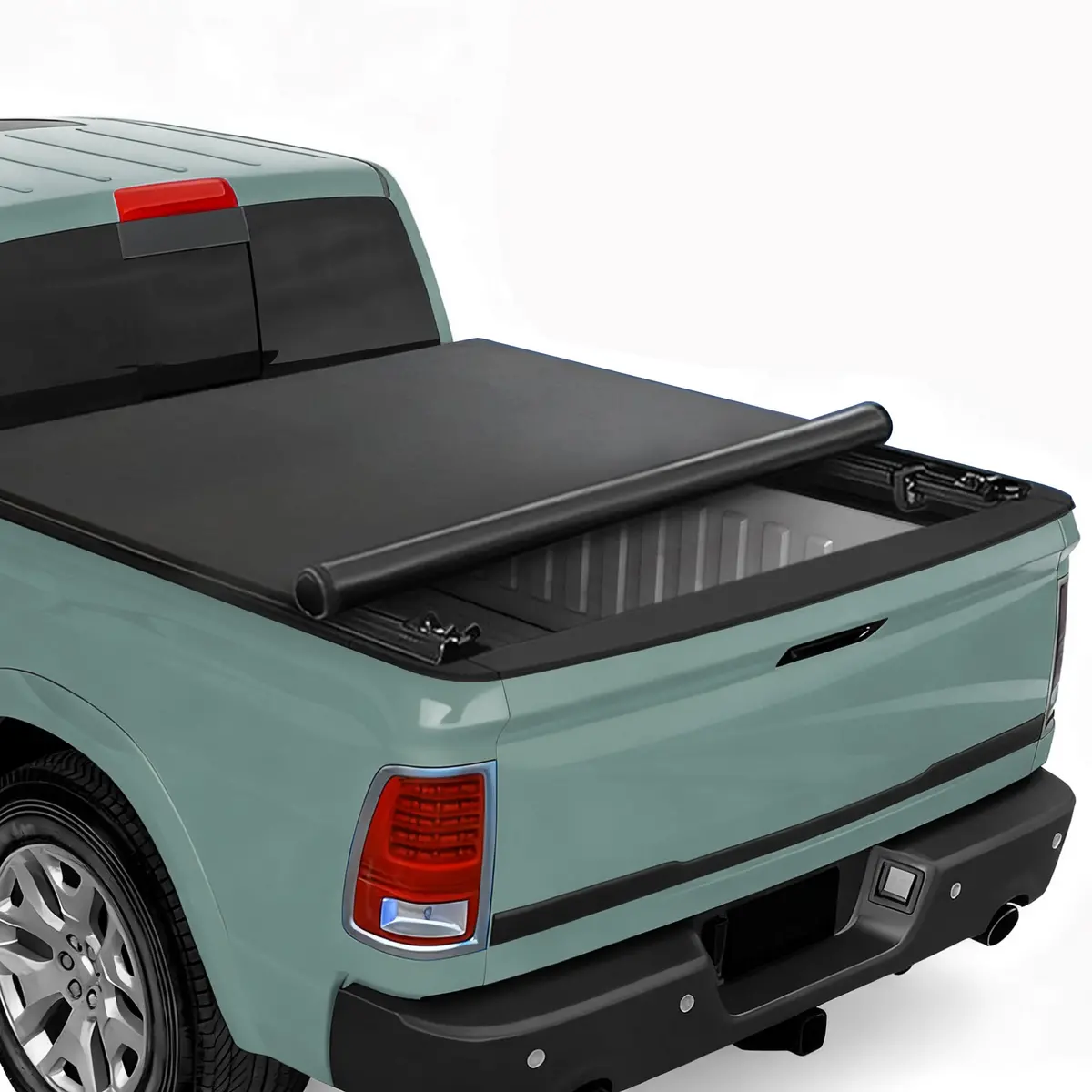 Trucktok 2003-2024 Dodge Ram 6.4Ft Soft Top Roll-Up Tonneau Cover Truck Bed 1