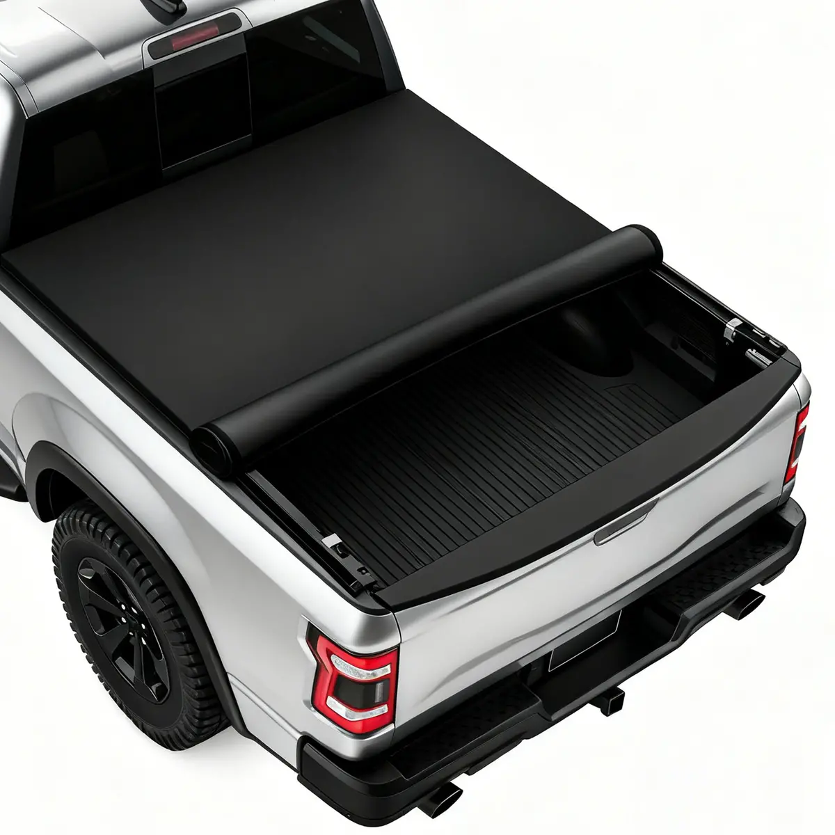 Trucktok 2020-2024 Chevy Silverado Sierra 6.8Ft Soft Roll Up Tonneau Cover Bed 1