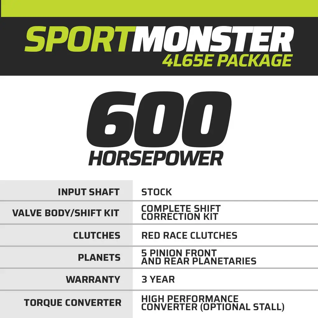Sportmonster Chevy 4L65e Transmission And Torque Converter 2