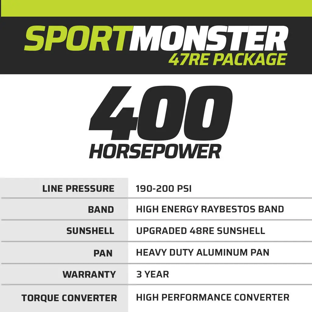 Sportmonster Dodge 47Re Transmission & Torque Converter 2