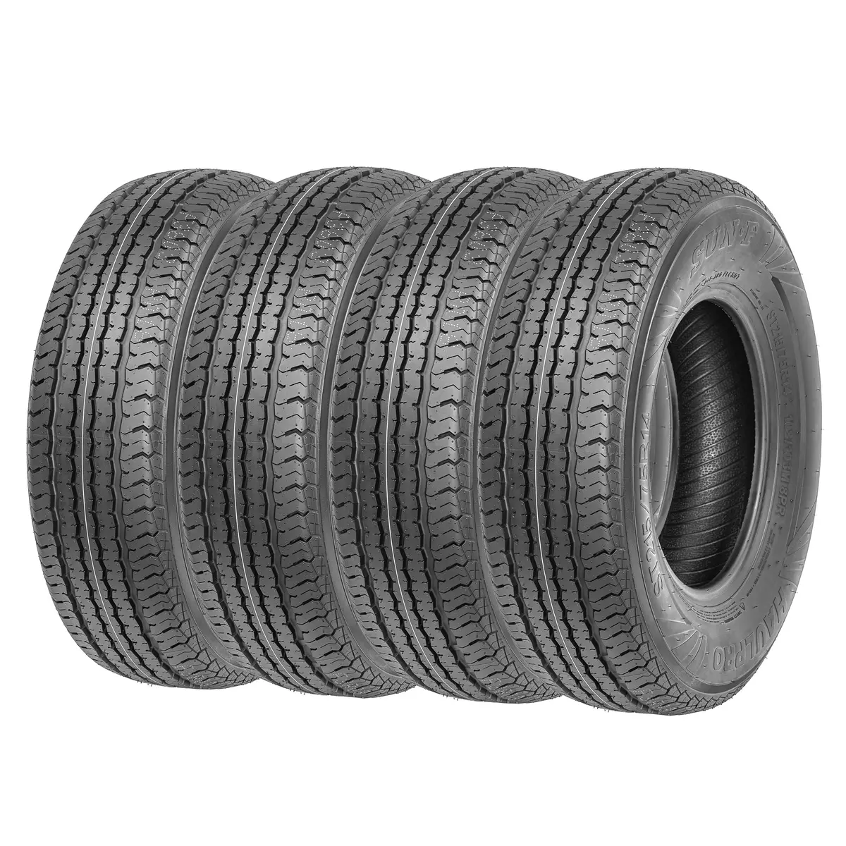 Sunf Trailer Tire 8 Pr Tubeless Haulpro (Set Of 4) 1