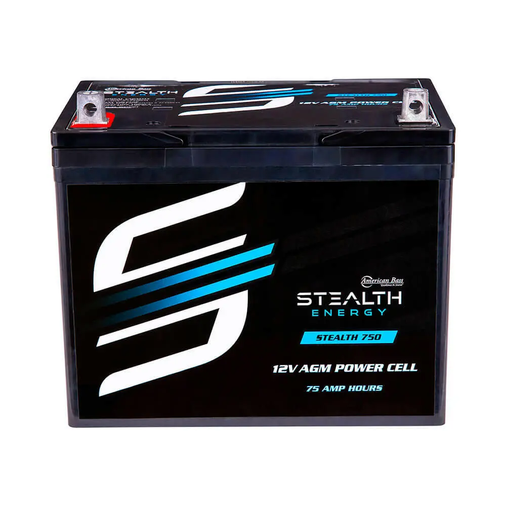 St-750 American Bass Audio Stealth 750 | 75Ah Agm Battery | Maintenance-Free, Sealed Power For Car Audio & More 1