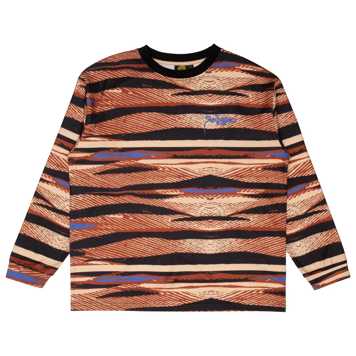 Sexhippies Sublimated Thermal Shirt Tan/Black 1
