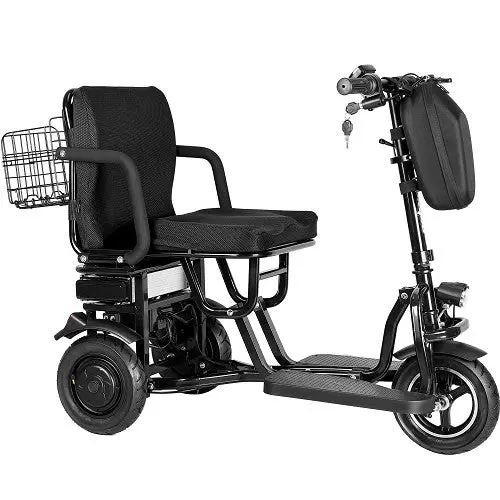 Mototec Folding Mobility Electric Trike 48V 700W Dual Motor Lithium Black 1
