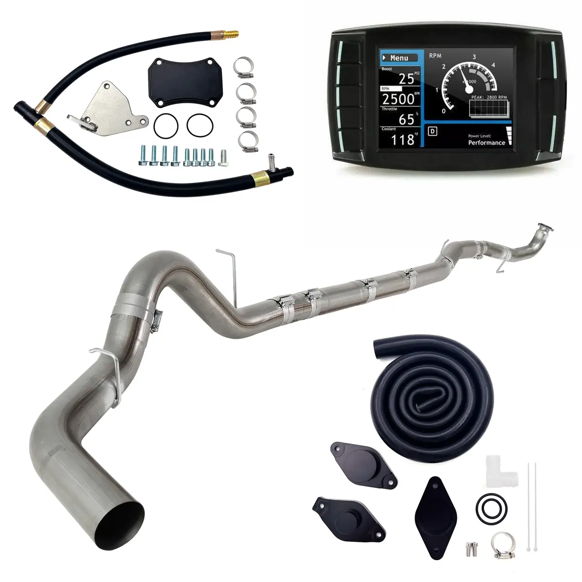 Trucktok 2015.5-2016 6.6L Duramax Lml 5" Dpf Pipe/Egr/Def/Ccv Delete Kit 1