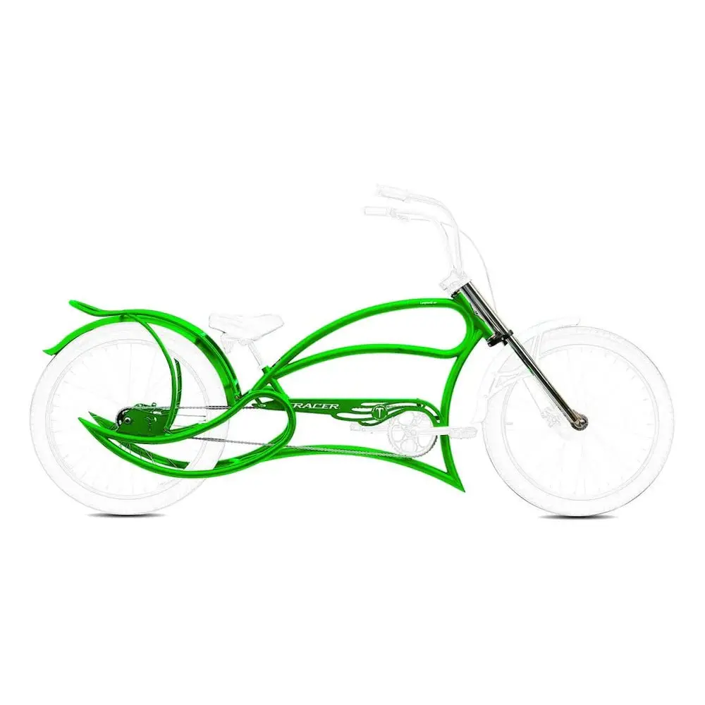 Tracer Fm-Leopard Gt 26" Stretch Beach Cruiser Steel Frame Triple Tree Fork And Guard 1