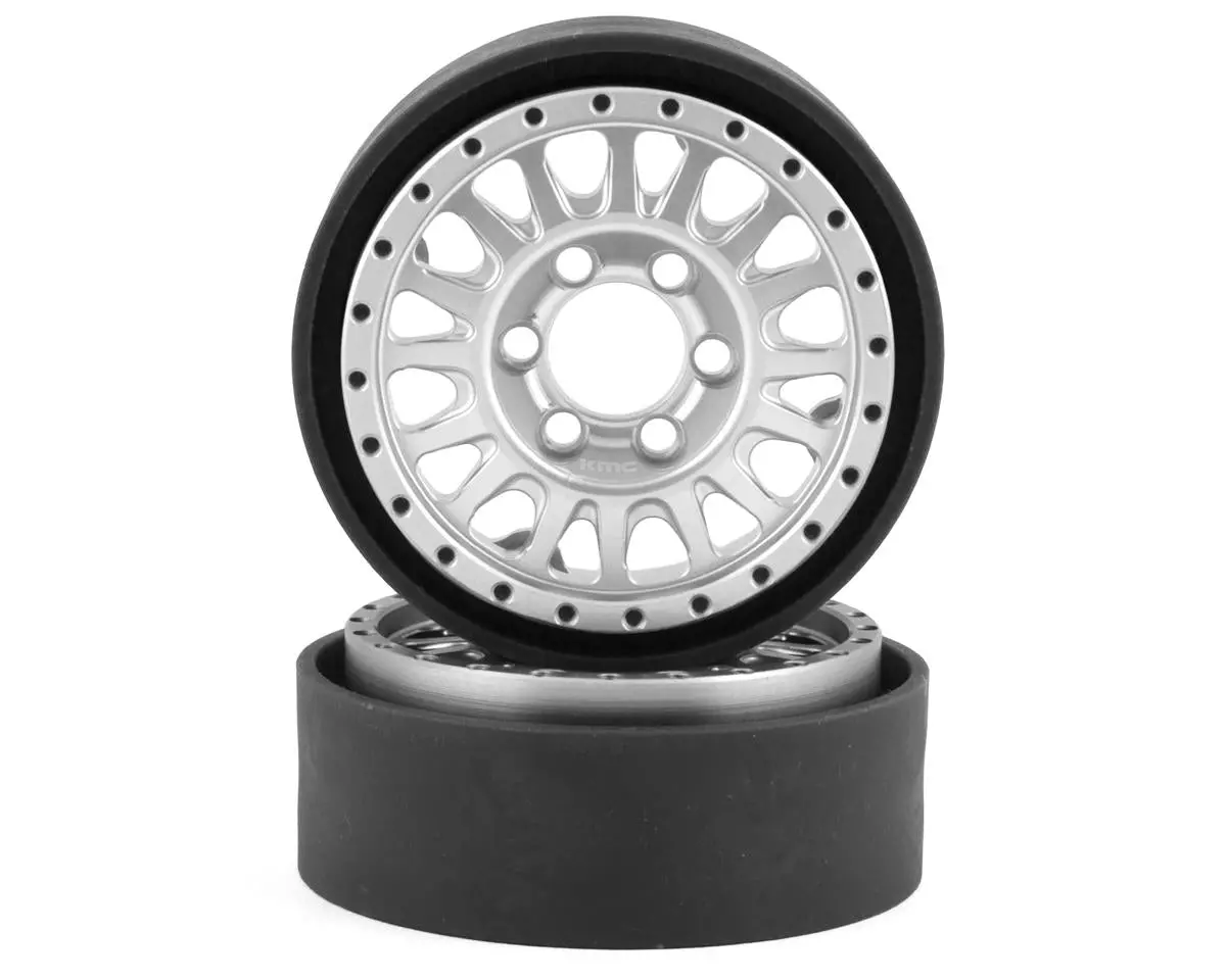 New Vanquish Products Kmc Km445 Impact 1.9" Beadlock Crawler Wheels (Clear) (2) 1