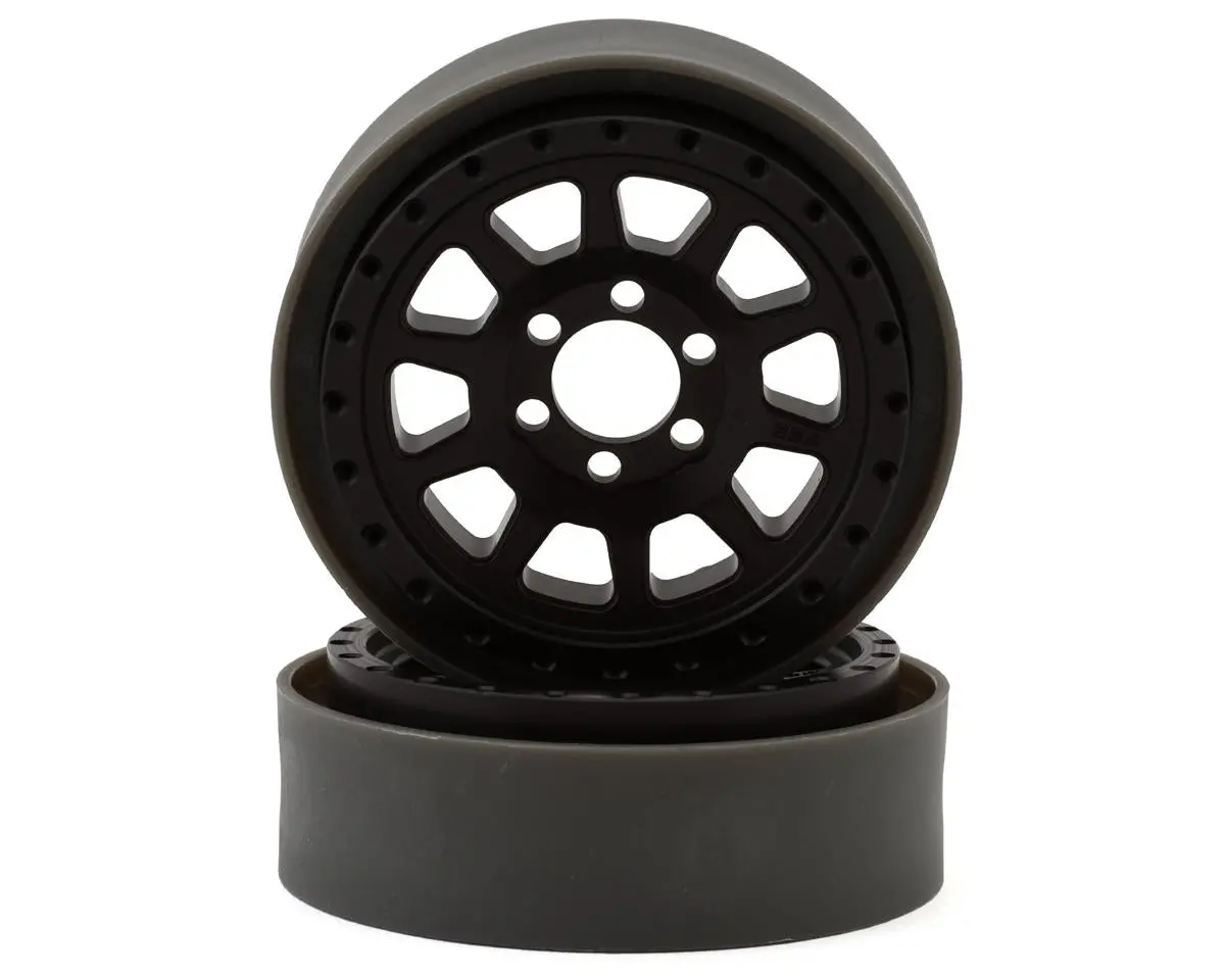 New Vanquish Products Battle Born Wheels Sierra 2.2 Beadlock Crawler Wheels (Black) (2) 1