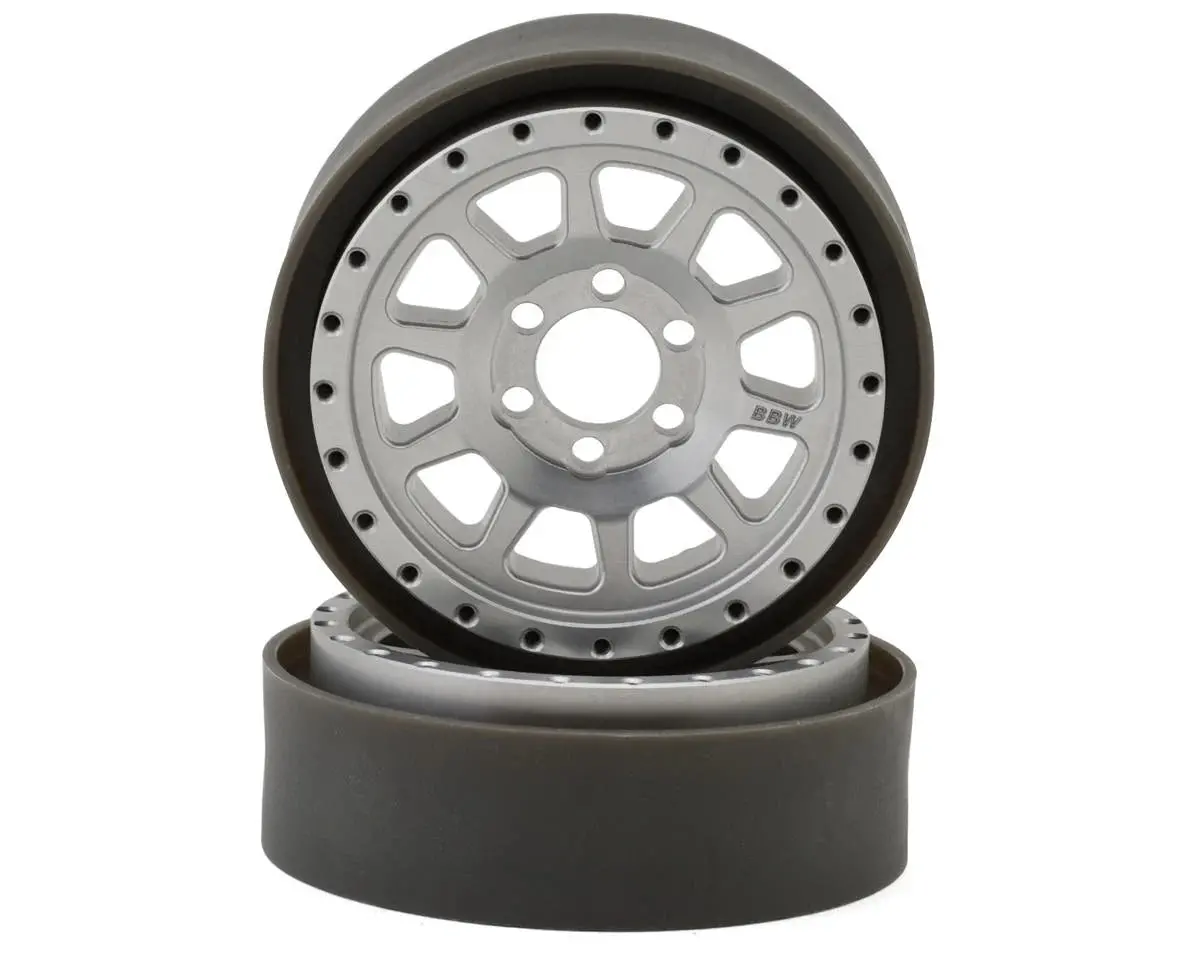 New Vanquish Products Battle Born Wheels Sierra 2.2 Beadlock Crawler Wheels (Clear) (2) 1