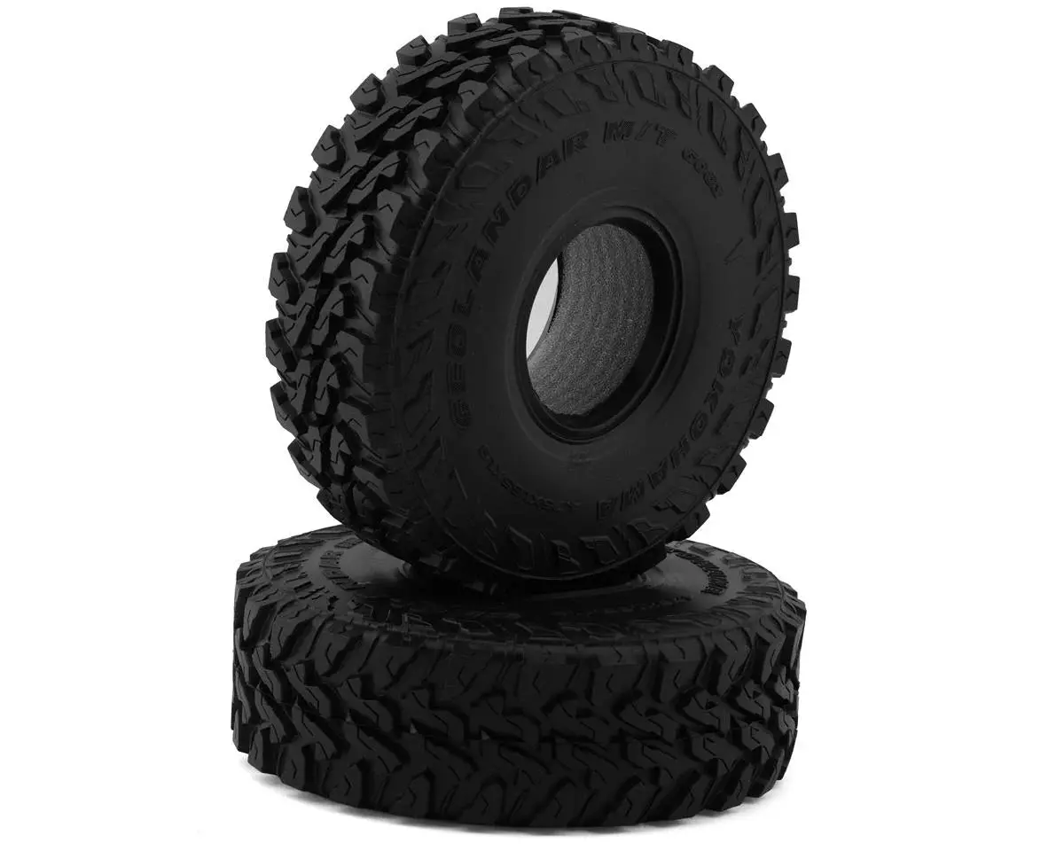 New Vanquish Products Yokohama Geolandar M/T 1.9" Rock Crawler Tires (2) (Red) (Class 2 - 4.75") 1