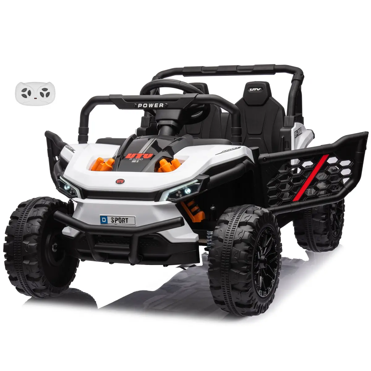 R1250 12V Buggy Ride-On Car, 2Wd Utv Buggy Electric Car With Parental Remote Control, Working Doors And Led Lights 1
