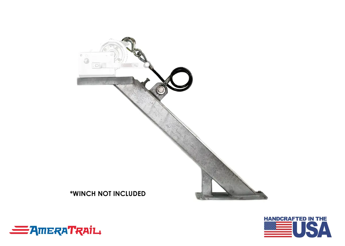 Adjustable Winch Stand Post - 45° W/ 26" & 34" Base Height's 1