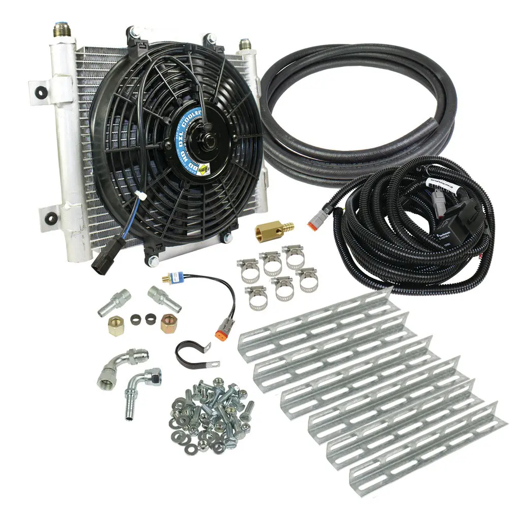Xtrude Transmission Cooler With Fan - Complete Kit 3/8In Lines 1