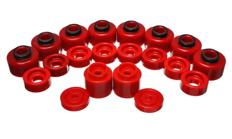 Energy Suspension Red Polyurethane Body Mount Kit – Universal Performance Fit 1