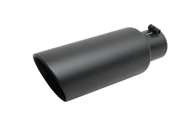 Gibson Dual-Wall Slash-Cut Exhaust Tip – 5-Inch Od, 4-Inch Inlet, 12-Inch Length, Black Ceramic Coating 1