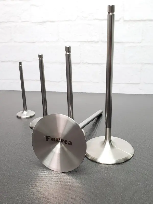 Ferrea Titanium Exhaust Valves For Big Block Chevy, Chrysler, And Ford – 2" Stem, 11/32" Diameter, 6.6" Length, 0.29" Thickness, 25° Tulip Design – 8-Piece Set 1