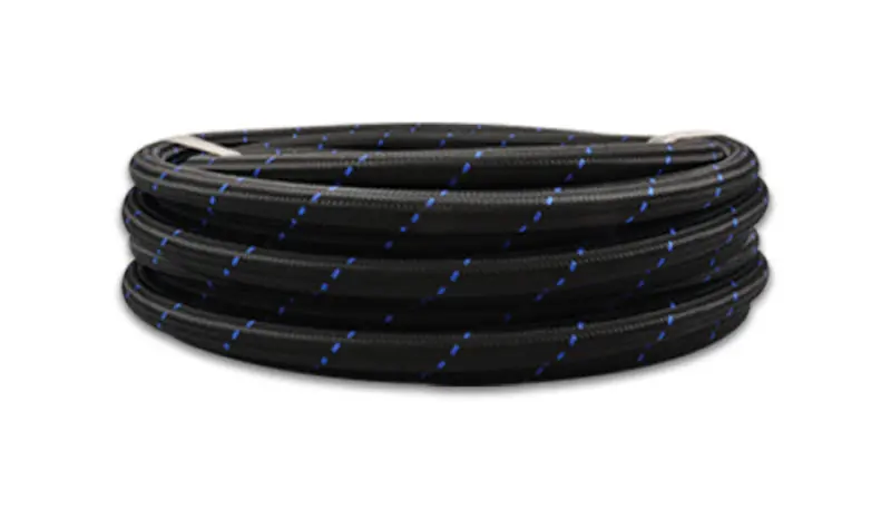 Vibrant Two-Tone Black/Blue Nylon-Braided -4 An Flex Hose (10-Foot Roll) 1