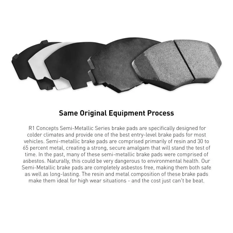 R1 Semi-Metallic Front Brake Pads For 2016–2017 Peugeot Rcz (Mexico Market) 1