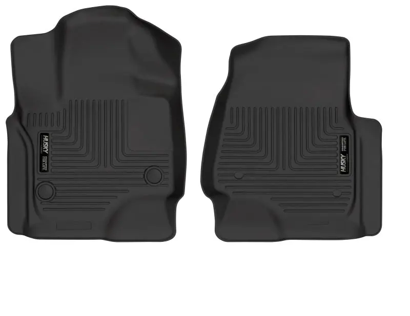 Husky Liners 18-22 Ford Expedition Weatherbeater Black Front Floor Liners 1