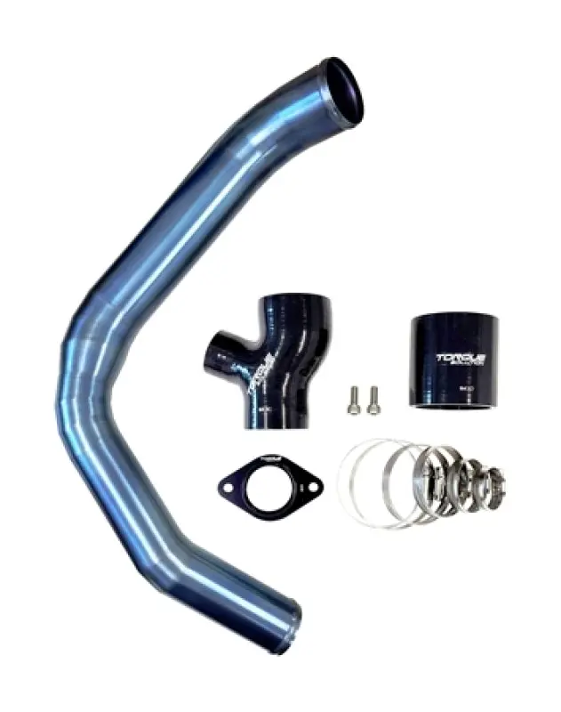 Torque Solution Titanium-Burnt Blue Top-Mount Charge Pipe For 2012–2021 Subaru Wrx 1