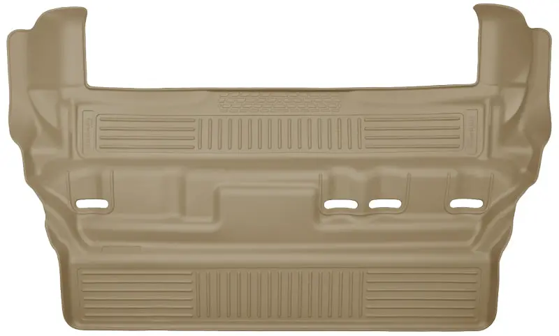 Husky Liners Weatherbeater Floor Mats – Tan, Third-Row Bench & Second-Row Seat Fit For 2015 Gm Escalade, Tahoe, Yukon 1