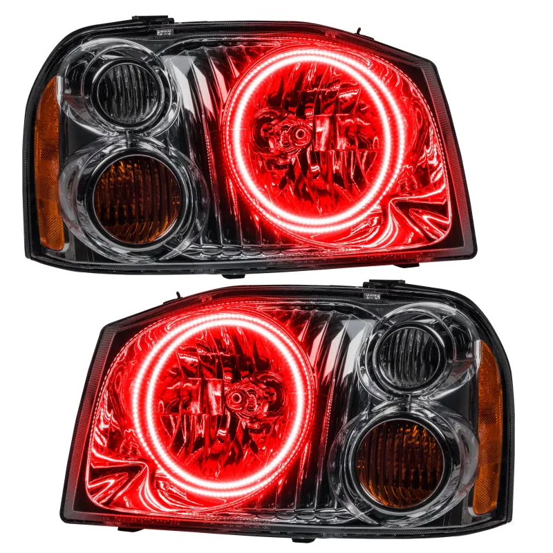 Oracle Lighting Pre-Assembled Red Halo Led Headlights For 2001–2004 Nissan Frontier 1