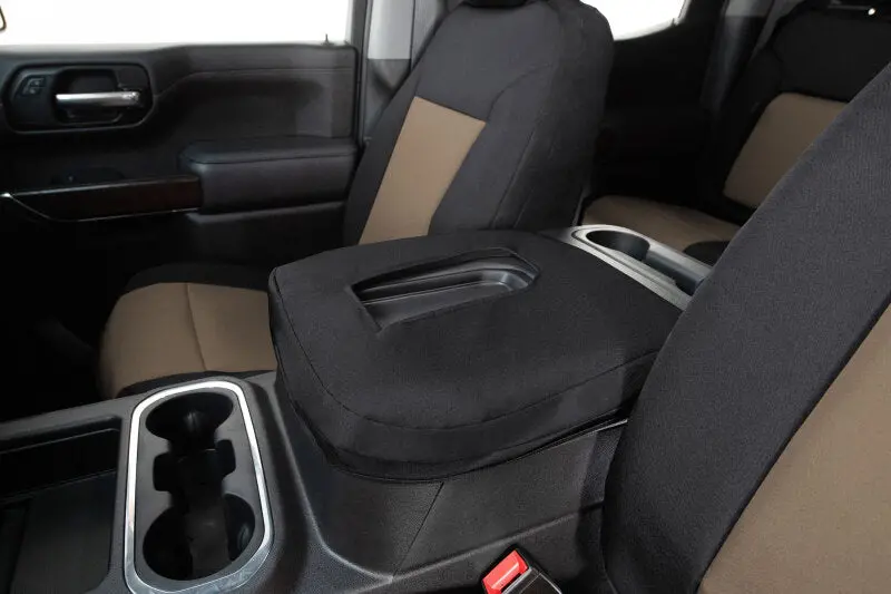 Covercraft Endura Precisionfit Third-Row Seat Covers For 2021–2024 Toyota Sienna – Tan/Black Custom Fit 1