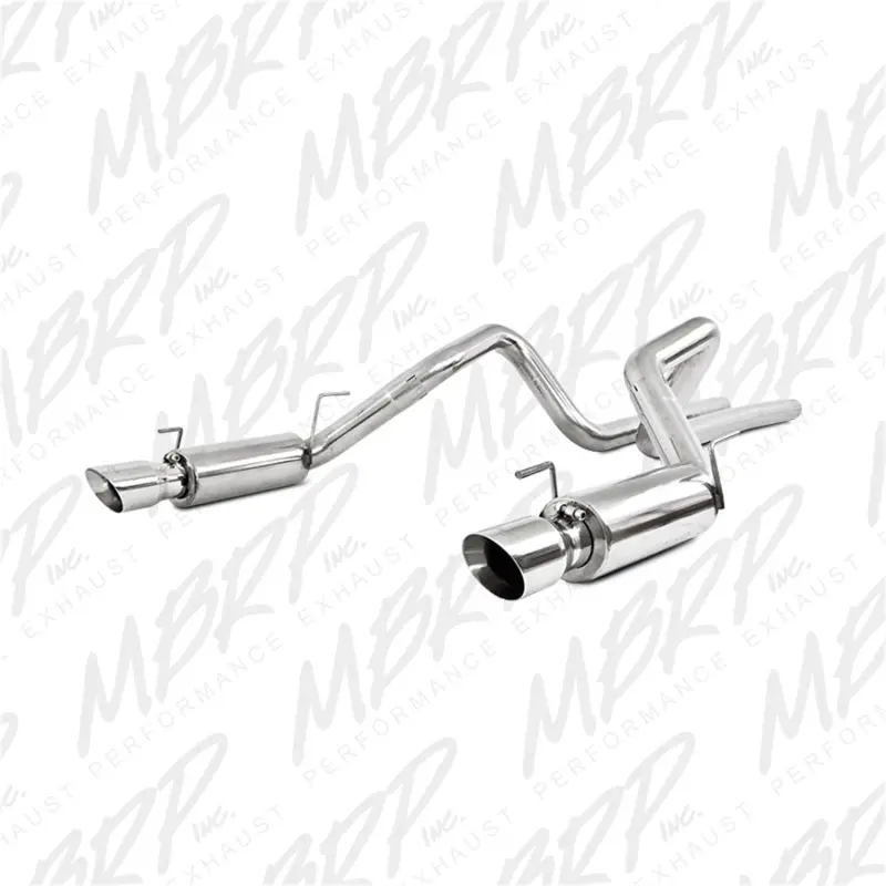 Mbrp Dual Split Rear Exhaust System For 2005–2009 Ford Shelby Gt500 & Gt – T409 Stainless, 4" Tips 1