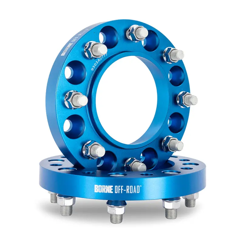 Borne Off-Road Blue Anodized Wheel Spacers – 8X180Mm, 124.1Mm Hub Centric, 38.1Mm Thickness, M14 Thread 1