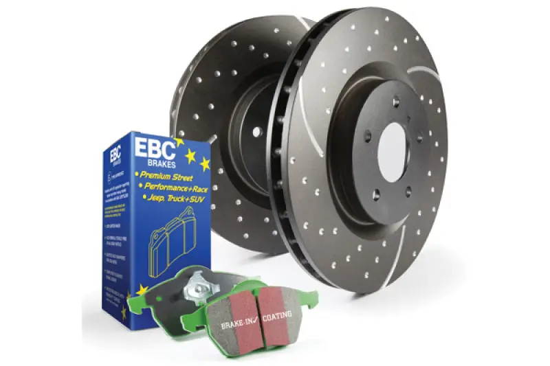 Ebc S3 Premium Brake Kit – Greenstuff Ceramic Pads And Drilled & Grooved Rotors 1