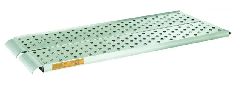 Lund Universal Bi-Fold Loading Ramp – Bright Aluminum, Adjustable Width Design 1