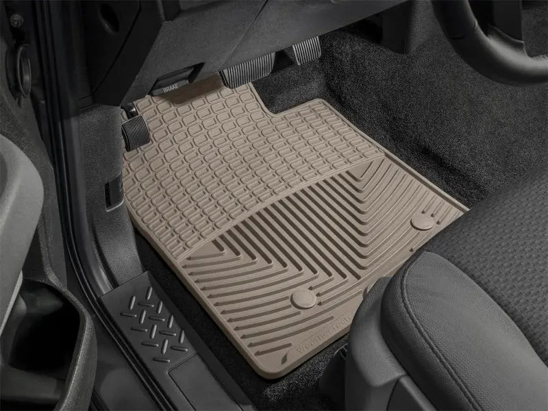 Wt Rubber Floor Mats – Front Row, Tan Non-Slip Interior Protection 1