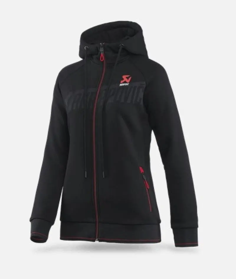 Akrapovic Womens Corpo Zip Hoodie Black - Large 1