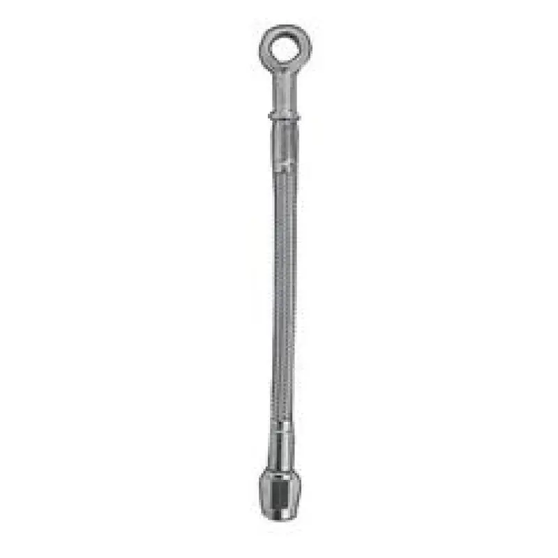 Fragola -3An Clear-Coated Stainless Steel Straight Fitting – 7/16" Thread, 10-Inch Length 1