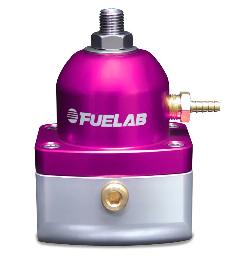 Fuelab Adjustable Efi Fuel Pressure Regulator – 25–90 Psi, Dual -10An Inlets, Single -6An Return (Purple) 1