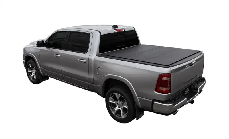 Access Lomax Tri-Fold Tonneau Cover – Aluminum Panels With Split Rails, Urethane-Black Finish, Fits 2019–2020 Dodge Ram 5'7" Beds (Excludes Rambox) 1