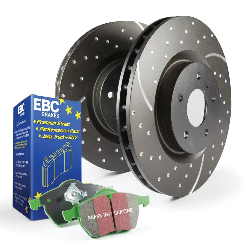 Ebc S10 High-Performance Brake Kit – Greenstuff Ceramic Pads And Drilled & Grooved Rotors 1