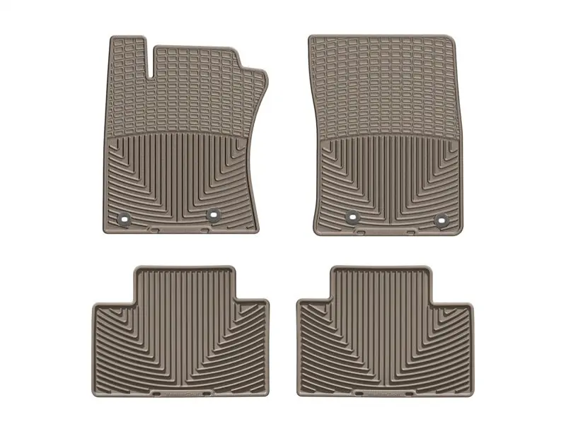 Wt Heavy-Duty Rubber Floor Mats – Rear Row, Tan Color 1
