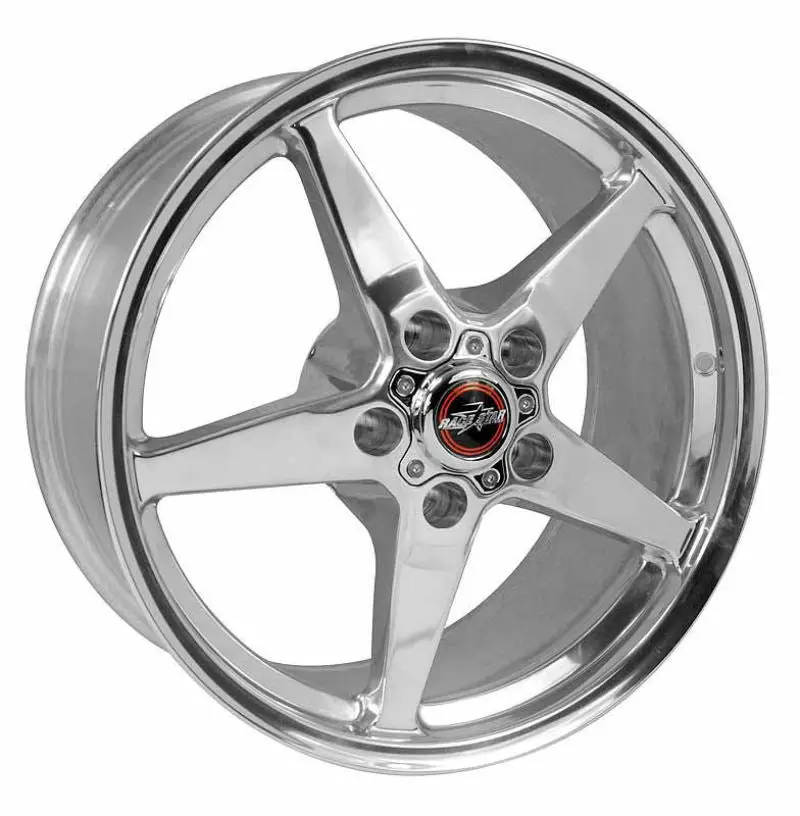 Race Star Drag Star Polished Aluminum Wheel – 18X8.5 Inch, 5X4.75 Bolt Circle, 5.44In Backspace 1