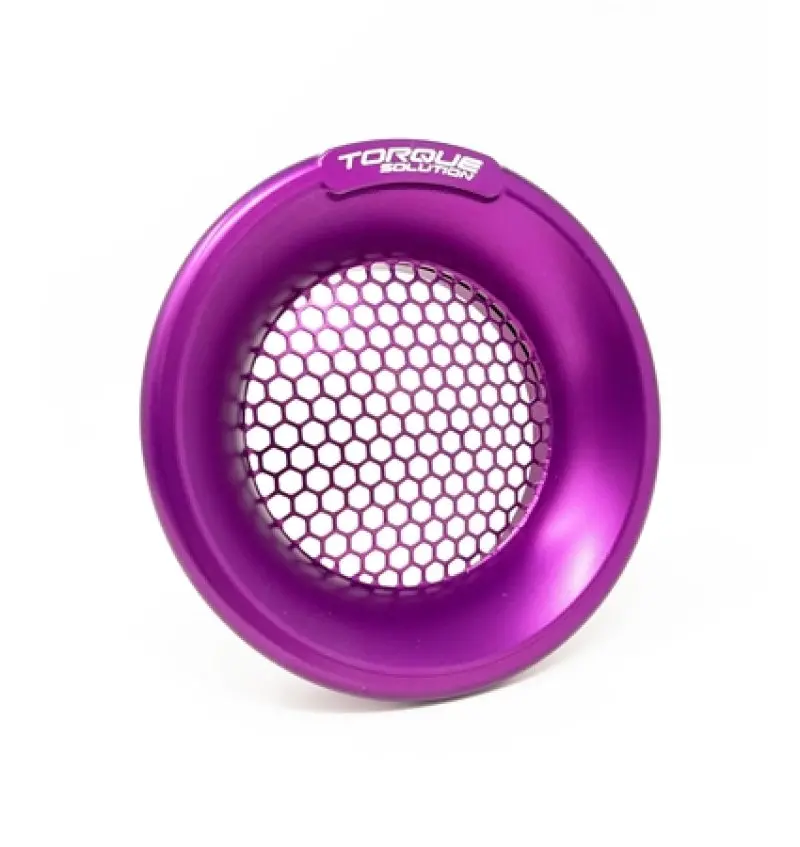 Torque Solution Turbo Velocity Stack Heat Shield – 4" Inlet, Purple Anodized Billet Aluminum 1