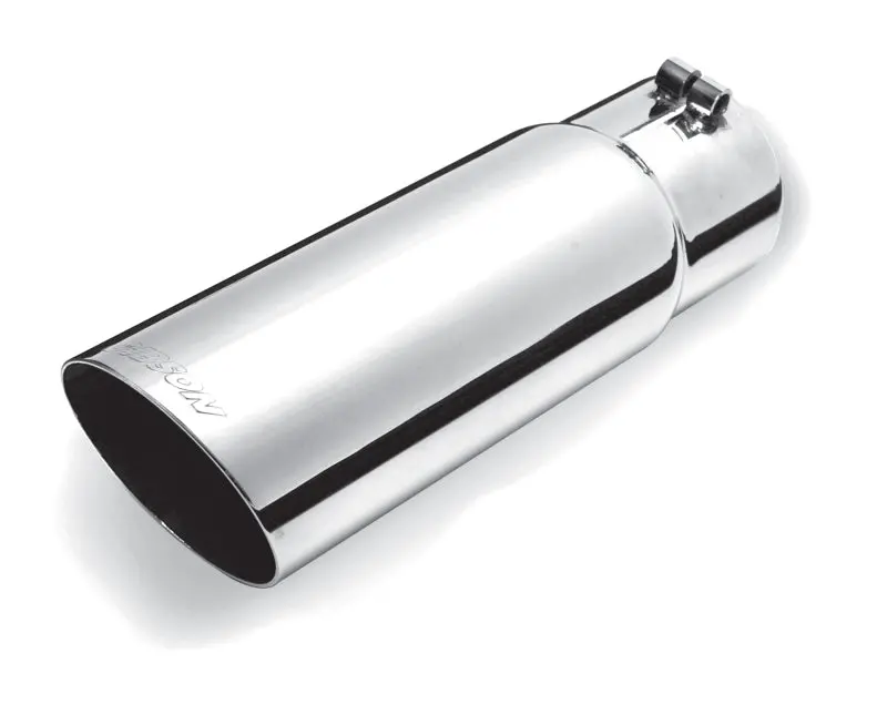 Gibson Stainless Steel Exhaust Tip — 3.5″ Od, 2.75″ Inlet, 12″ Length, Angle-Cut Round Single-Wall Design 1