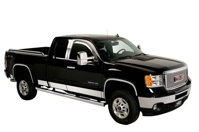 Putco Stainless Steel Rocker Panel Trim Set For 2015–2019 Chevy Silverado Hd Double Cab Dually 1