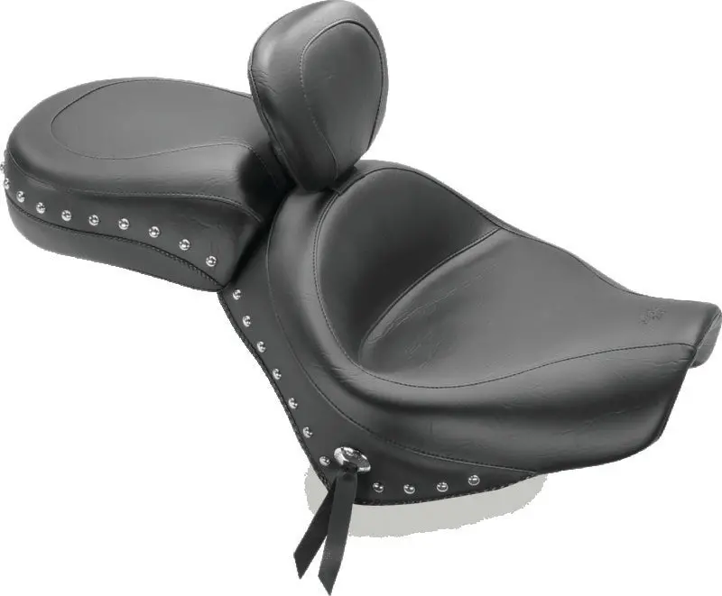 Mustang Hd Fl Touring Saddlebag Lid Covers – Pair, Deluxe Black With Grey Stitching (1997–2013) 1