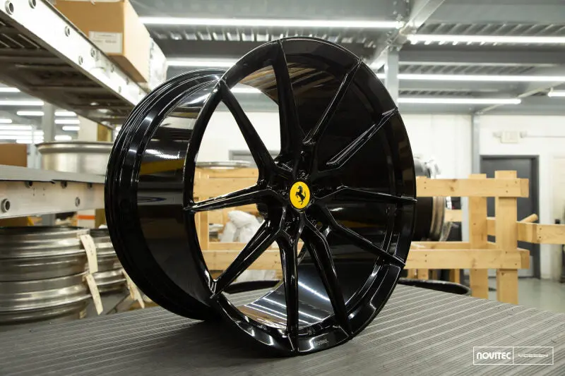 Vossen X Novitec Nf9 Gloss Black 22X9.5-Inch Front Wheel For Ferrari Purosangue (5X114.3, Et34) 1