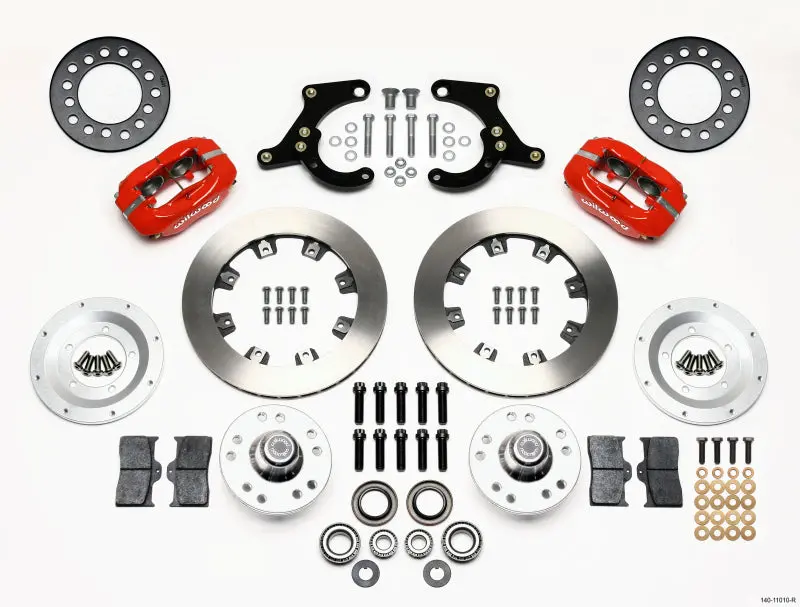 Wilwood Forged Dynalite Front Brake Kit – 11.75-Inch Rotors, Red Calipers, For 1955–1957 Chevrolet 1