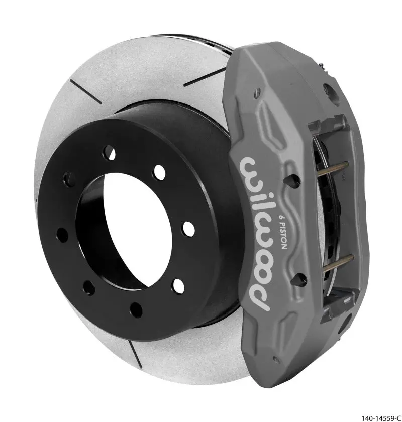 Wilwood Tx6R Rear Big Brake Kit – 15.5-Inch Rotors, Gray Hard-Anodized Calipers, Includes Lines For 2013–2017 Ford F250/F350 4Wd 1